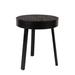 Luxury Furnitures DF Suri Side Table Solid Wood 3 Legs End Table Wood in Black/Brown/Gray | 21 H x 18 W x 18 D in | Wayfair LF2300262