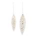 Melrose International 12 Piece Pine Cone Glass Holiday Shaped Ornament Set Glass/Ceramic/Porcelain in White | 5 H x 5 W x 5 D in | Wayfair 83094DS