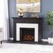 Red Barrel Studio® Marble Tiled Electric Fireplace Black Marble/Stone in Black/Brown/Gray | 39 H x 50 W x 15 D in | Wayfair