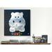 Viv + Rae™ Leonia 'Grunt Hippo from Design Turnpike' - Wrapped Canvas Print Canvas in Blue/White | 12 H x 12 W x 0.75 D in | Wayfair