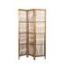 HomeView Design 70.9" H Rectangular Natural Wood Willow 3-Panel Group Screen Panel in Wooden Base - 5.9" W x 23.6" L x 70.9" H