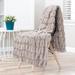 Willa Arlo™ Interiors Huitt Faux Fur Throw Faux Fur in Gray | 50 W in | Wayfair 33CF37174B584B95B018FEB899330E07