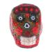 Trinx Enari Scorpion Beaded Papier Mache Skull Figurine Paper, Glass in Red | 2.4 H x 2.4 W x 2.8 D in | Wayfair 7EB5CF11D70D4728995DCFEC61E69A8F