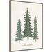 The Holiday Aisle® Woodland Christmas Trees by Veronique Charron - Framed Print Canvas in Green/White | 29.5 H x 22.5 W x 1.875 D in | Wayfair
