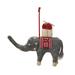 The Holiday Aisle® Wool Felt Elephant Holiday Ornament Fabric in Gray/Red/White | 5 H x 7 W x 2 D in | Wayfair A1E57A731A114398A80B6F6A0ACB647F