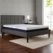 Latitude Run® King Size Dark Gray Platform Bed w/ Headboard Upholstered/Polyester | 43 H x 80 W x 88 D in | Wayfair