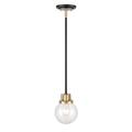 Corrigan Studio® 1 Light 8 In. Matte Black Modern Gold Pendant in Yellow | 6 H x 8 W x 8 D in | Wayfair 52A7C3F2C9114812A8C223BE1DE1B740