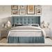 Lark Manor™ Aliviana Twin Tufted Platform Bed Upholstered/Velvet/Metal in Blue | 45.3 H x 56.9 W x 78.1 D in | Wayfair