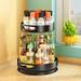 Rebrilliant Rotating Spice Rack Metal in Black | 12 H x 12 W x 13.7 D in | Wayfair 84A9370FCF594FD1A8137E1AD3427F05