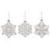 The Holiday Aisle® 3 Piece Snowflake Hanging Figurine Ornament Set Glass in Gray/Yellow | 5.38 H x 4.5 W x 1.63 D in | Wayfair