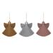 The Holiday Aisle® Set of 3 Christmas Metallic Faux Paper Fold Hanging Figurine Ornament in Brown/Gray/Pink | 4 H x 4 W x 0.75 D in | Wayfair
