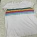 American Eagle Outfitters Tops | American Eagle Rainbow T-Shirt Extra Small | Color: White | Size: Xs