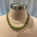 J. Crew Jewelry | J. Crew Green Opaque Stone Collar Necklace | Color: Gold/Green | Size: Os