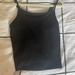 American Eagle Outfitters Tops | American Eagle Ribbed Cropped Tank Top | Color: Black | Size: Xs