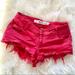 Brandy Melville Shorts | Brandy Melville Raspberry Cutoff Shorts Sz M | Color: Pink/Red | Size: M