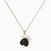 Kate Spade Jewelry | Kate Spade Pawesome Dog Paw Print Pendant Necklace Clear /Black /Silver Nwt | Color: Black/Silver | Size: Os