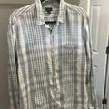 J. Crew Shirts | J Crew Blue And White Linen Button Down Dress Shirt | Color: Blue/White | Size: L