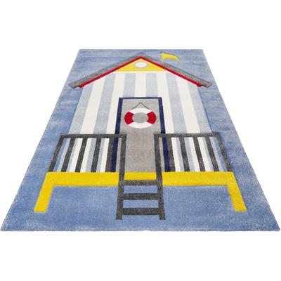 Kinderteppich ESPRIT "Sea Castle ESP-21070", blau, B:120cm H:13mm L:170cm, Polypropylen (PP), Teppiche, Kurzflor mit maritimem Muster, Strandschloss Image