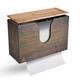 Cozee Bay Bamboo Paper Towel Dispenser, Paper Towel Holder with Lid for Home and Commercial, Wall Mount or Countertop for Multifold, C Fold, Z fold, Trifold Hand Towels (Vintage Brown)