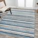 White 72 x 47 x 0.31 in Area Rug - Beachcrest Home™ Clint Striped Machine Made Power Loom Area Rug in Blue/Navy | 72 H x 47 W x 0.31 D in | Wayfair