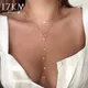 17KM-Long collier de perles multicouches pour femme pendentif en perles tour de cou tendance Boho