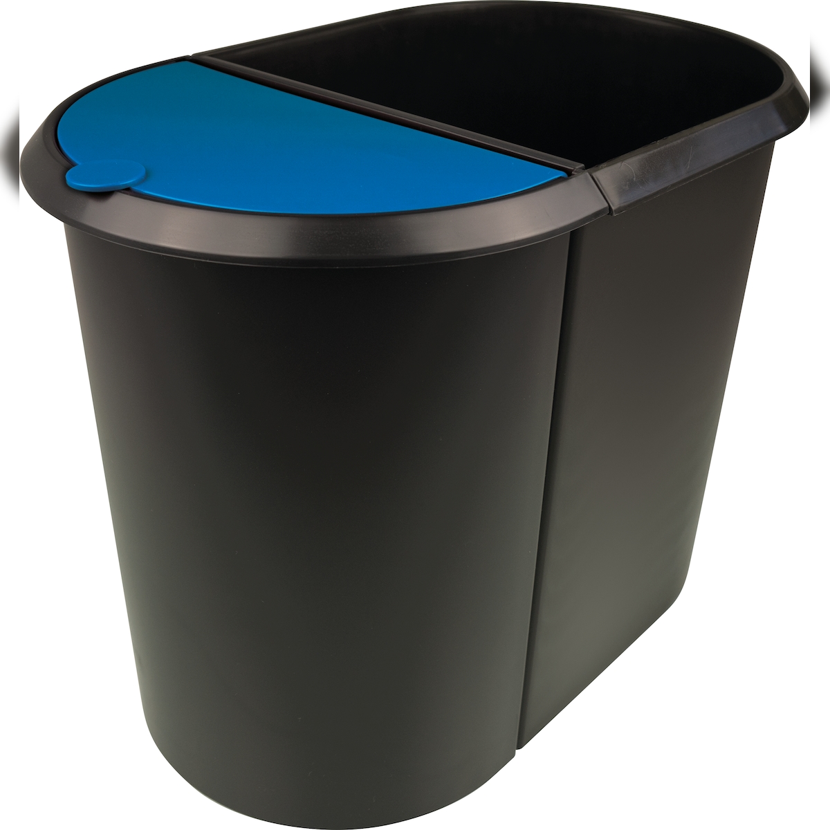helit System Papierkorb 20+9L, schwarz / blau