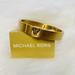 Michael Kors Jewelry | Michael Kors Gold Bangle Bracelet With Crystal | Color: Gold | Size: Os