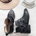 Anthropologie Shoes | Anthropologie Gee Wawa Aries Leather Moto Edgy Boot Booties | Color: Black | Size: 6
