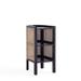 Versailles End Table in Black and Natural Cane - Manhattan Comfort 65-NSCA01-BK