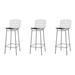 "Madeline 41.73"" Barstool, Set of 3 with Seat Cushion in Charcoal Grey and Black - Manhattan Comfort 65-3-198AMC7"