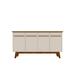 Yonkers 62.99 Sideboard with Solid Wood Legs and 2 Cabinets in Off White and Cinnamon - Manhattan Comfort 65-232BMC12