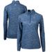 Women's Cutter & Buck Navy Emory Eagles Traverse Camo Quarter-Zip Pullover Top