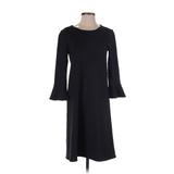 Lands' End Casual Dress - Shift: Black Solid Dresses - Women's Size 2