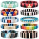 Bracelet en carreaux sergé bohème pour femme bracelets élastiques multicolores Amérique Mexique