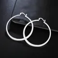 Grandes boucles d'oreilles en argent plaqué 5.5CM de diamètre pour femme prix de gros cadeau de