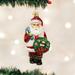 Old World Christmas Stop Santa Hanging Figurine Ornament Glass in Blue/Green/Red | 5 H x 5 W x 7 D in | Wayfair 729343402790