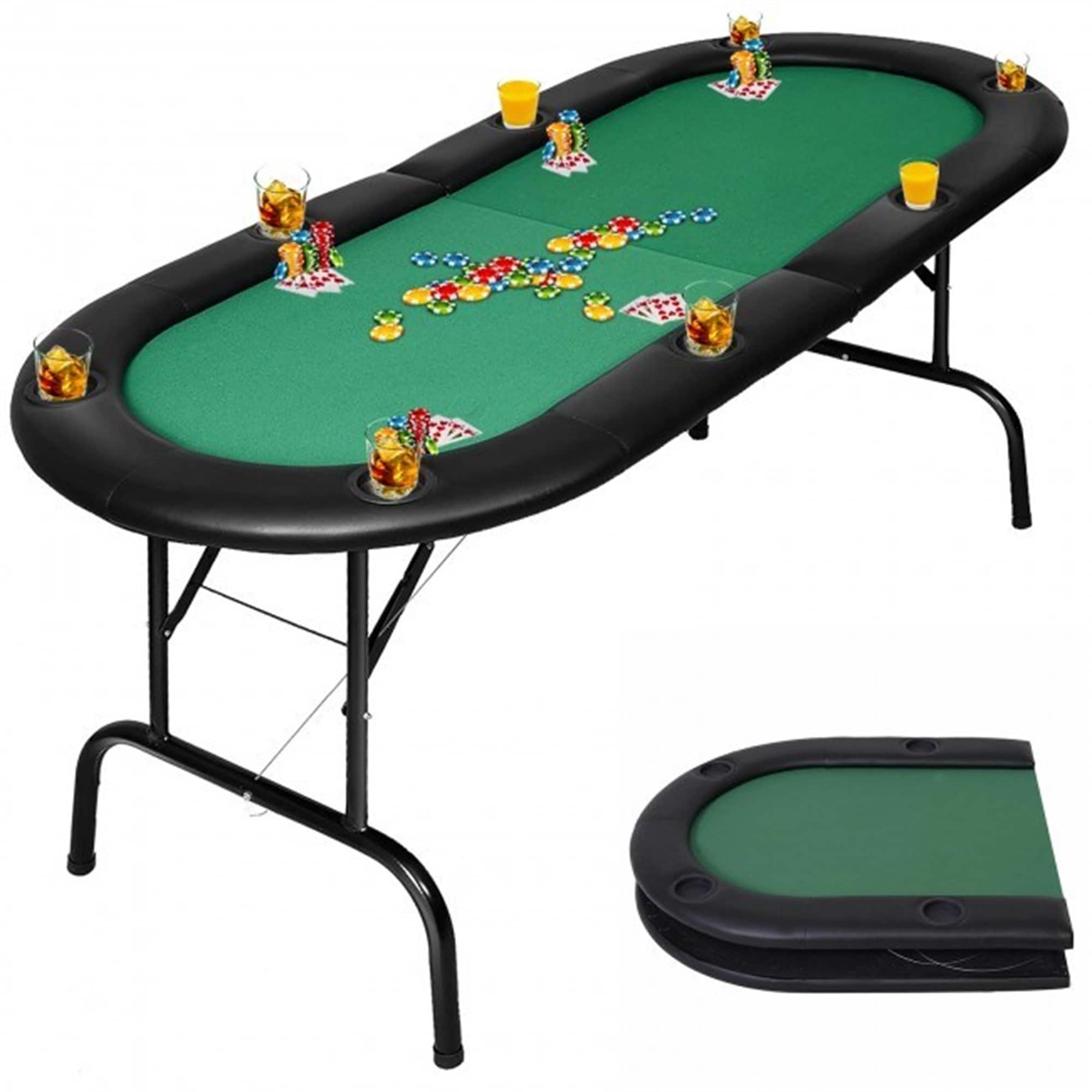 8 Players Foldable Poker Table