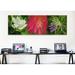 Ebern Designs Panoramic 'White, Pink & Purple Flowers' - Wrapped Canvas Photographic Print on Canvas in Black/Green | 24 H x 72 W x 1.5 D in | Wayfair