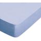 Drap housse uni 100% coton alto Bonnet de 30 cm 80x210 cm - Bleu Belle ile