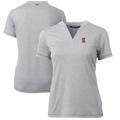 Women's Cutter & Buck Heather Gray Stanford Cardinal Forge Blade V-Neck Top