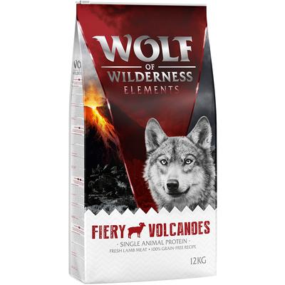 12kg Wolf of Wilderness Elements Fiery Volcanoes, agneau - Croquettes pour chien