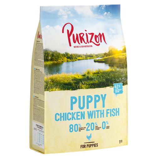 4kg Purizon Puppy poulet, poisson sans céréales - Croquettes pour chien