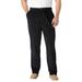 Men's Big & Tall Knockarounds® Full-Elastic Waist Pants in Twill or Denim by KingSize in Black Corduroy (Size XL 40)