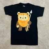 Disney Tops | Disney Star Wars Hot Topic Ewok T-Shirt | Color: Black/Orange | Size: S