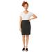 Plus Size Women's Pencil Skirt by ellos in Black (Size 30)