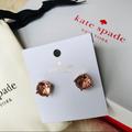 Kate Spade Jewelry | Kate Spade Rose Gold Crystal Earrings | Color: Gold/Pink | Size: Os
