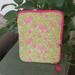 Lilly Pulitzer Accessories | Lilly Pulitzer Fish Floral Soft Ipad Tablet Zip Case | Color: Green/Pink | Size: Os