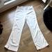 Adidas Pants & Jumpsuits | Adidas Stripe Ivory Ribbed Pant | Color: Cream/White | Size: Xl
