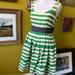 Anthropologie Dresses | Anthropologie Caranday Dress In Green | Color: Green/White | Size: 4