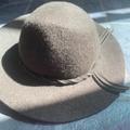 Anthropologie Accessories | Anthropologie Kathy Jeanne Brown Wide-Brim 100% Woolfelt Fedora Hat | Color: Brown/Tan | Size: Os
